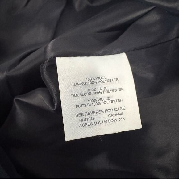 J Crew Size 6 Navy Blue Pencil Skirt Knee Length Wool Lined Back Zip Office - Picture 4 of 6